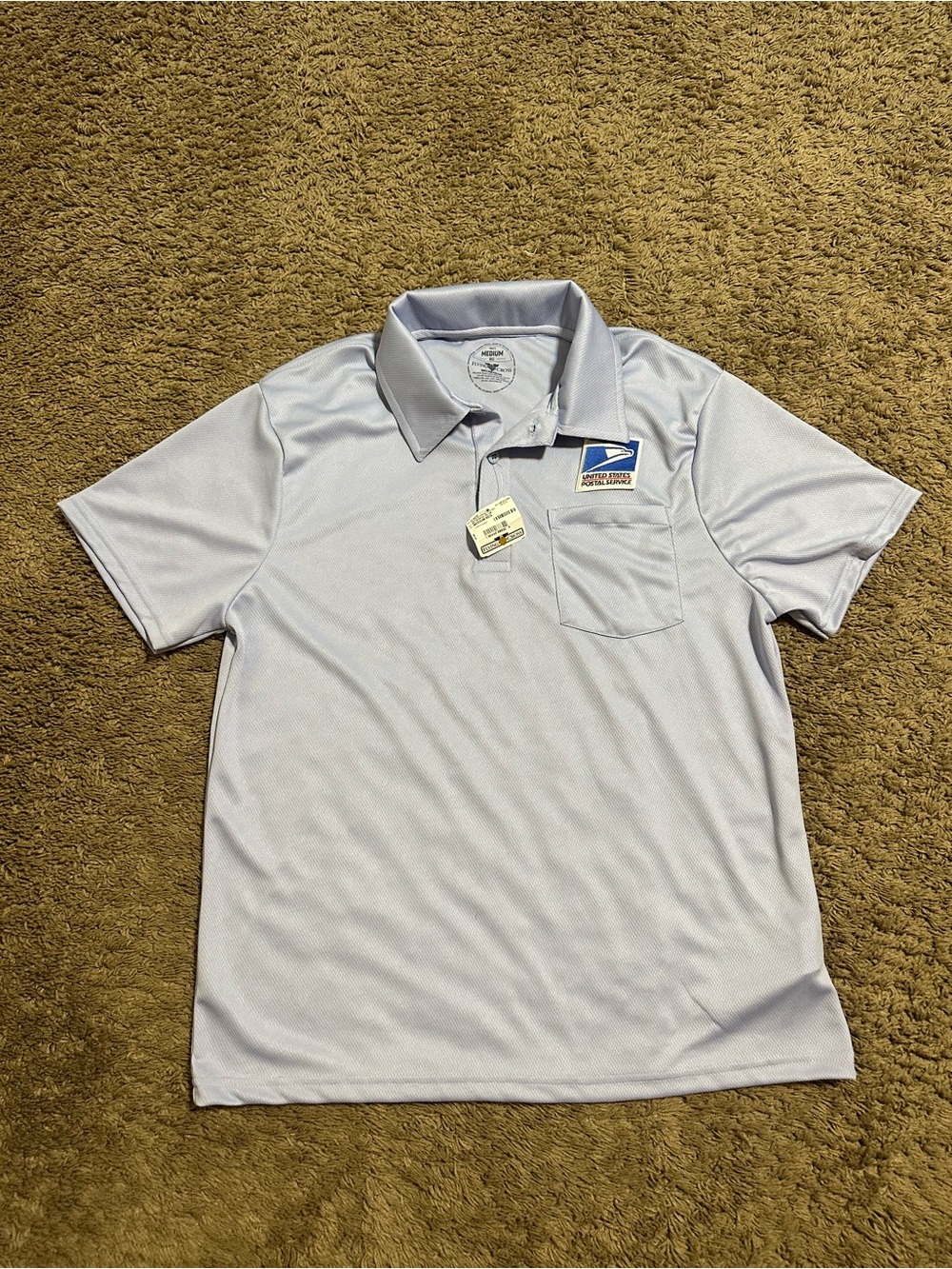 Vintage USPS “triple blue light” mailman shirt 00s size medium